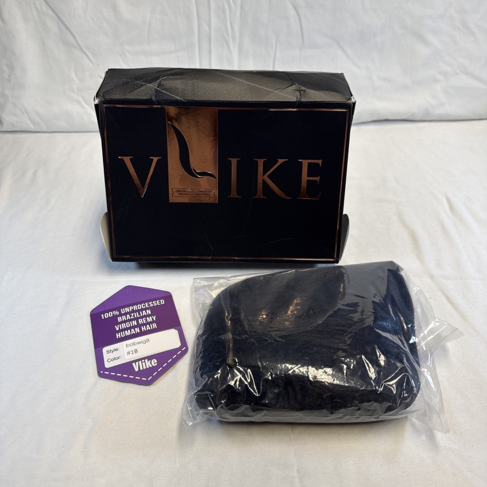Vlike 100% Unprocessed Brazilian Virgin Remy Human Hair Bob Wig